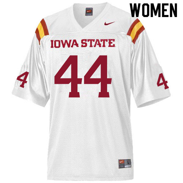 Women #44 Dan Sichterman Iowa State Cyclones College Football Jerseys Sale-White - Click Image to Close